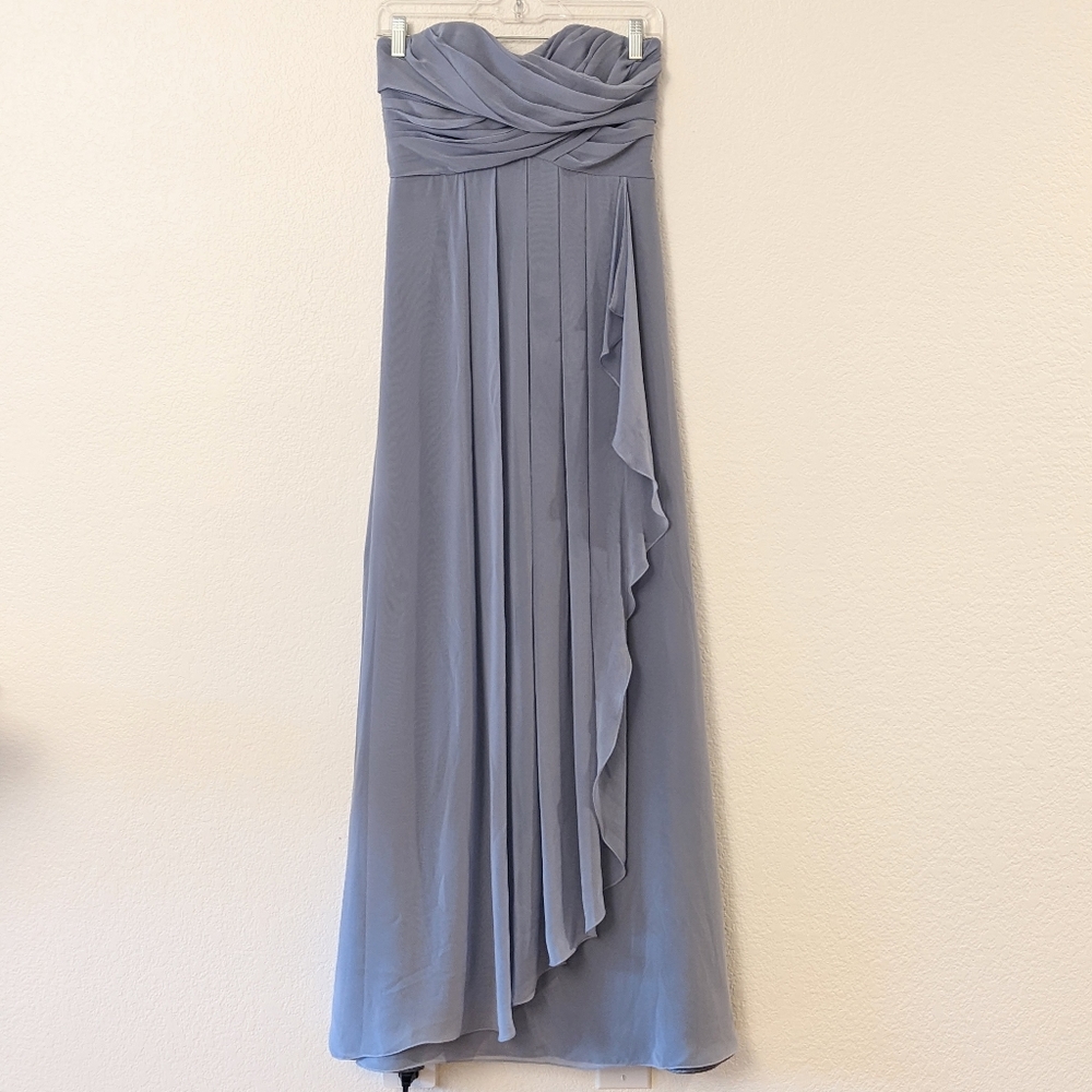 Dusty Blue Custom-made Bridesmaid Dress
